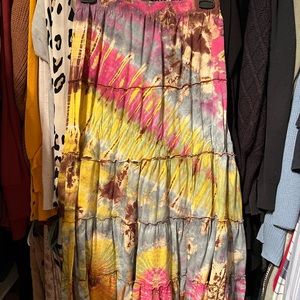 Tie Dye Maxi Skirt